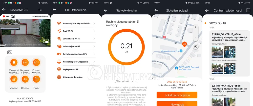 kamera samochodowa vantrue e2 pro